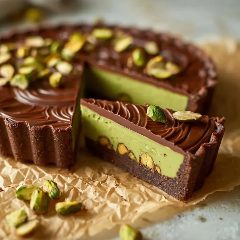Chocolate Pistachio Ganache Tart Recipe