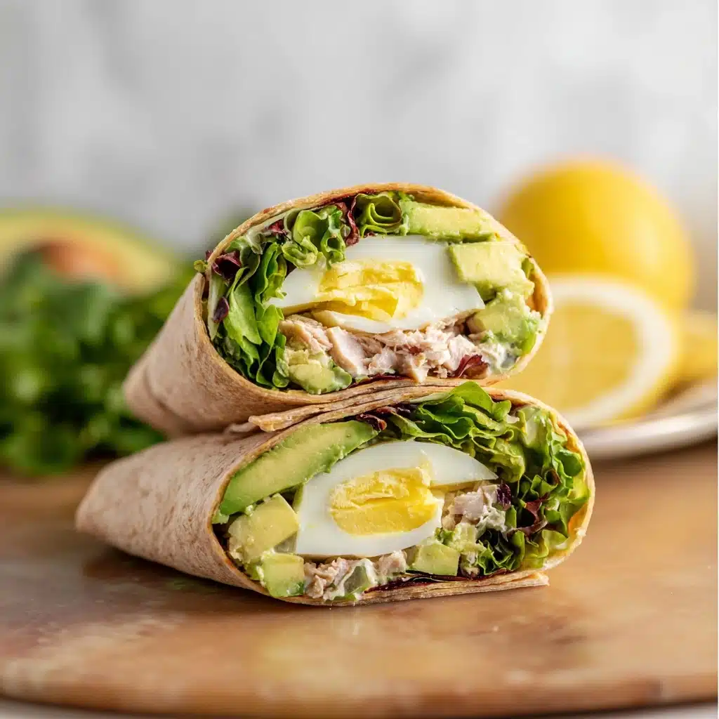Tuna Avocado Egg Wrap Recipe - Recipe Image