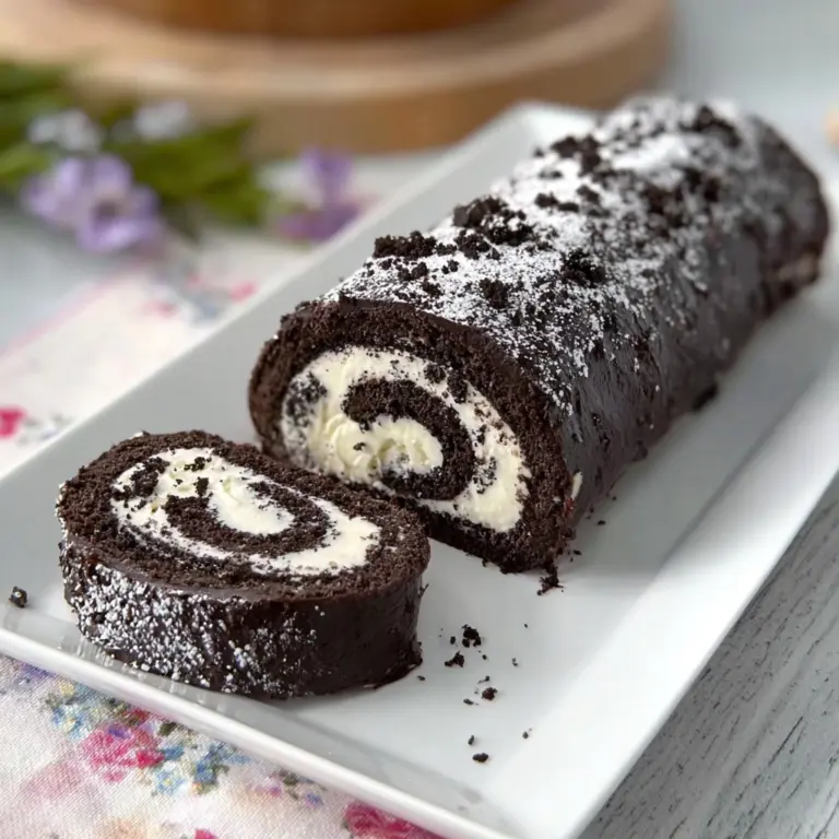 Oreo Cream Chocolate Roll Recipe