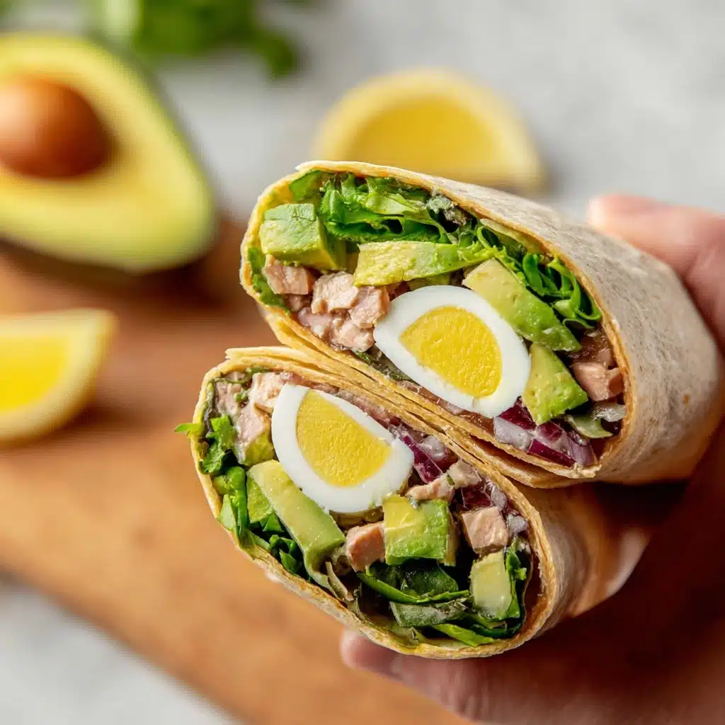 Tuna Avocado Egg Wrap Recipe - Recipe Image