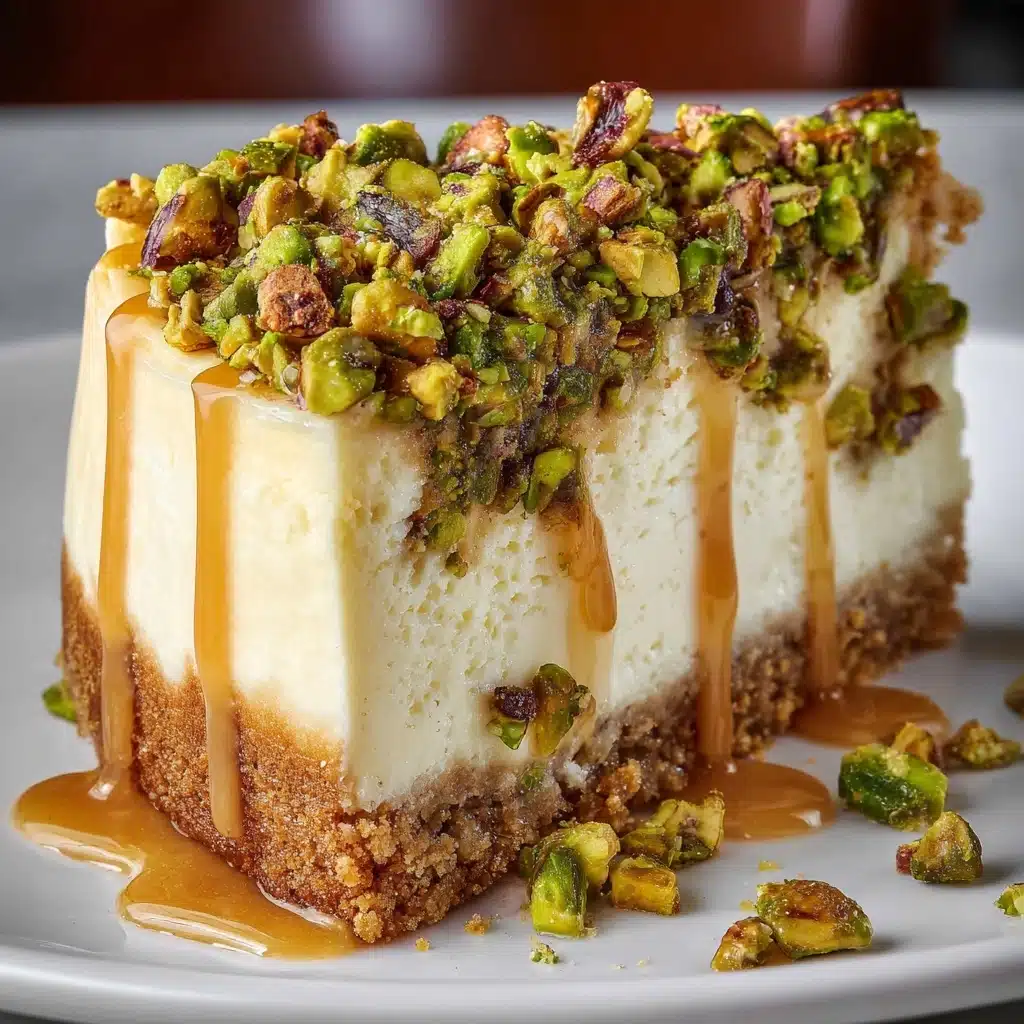 Pistachio Cheesecake With Topping Recipe - Recipe Image