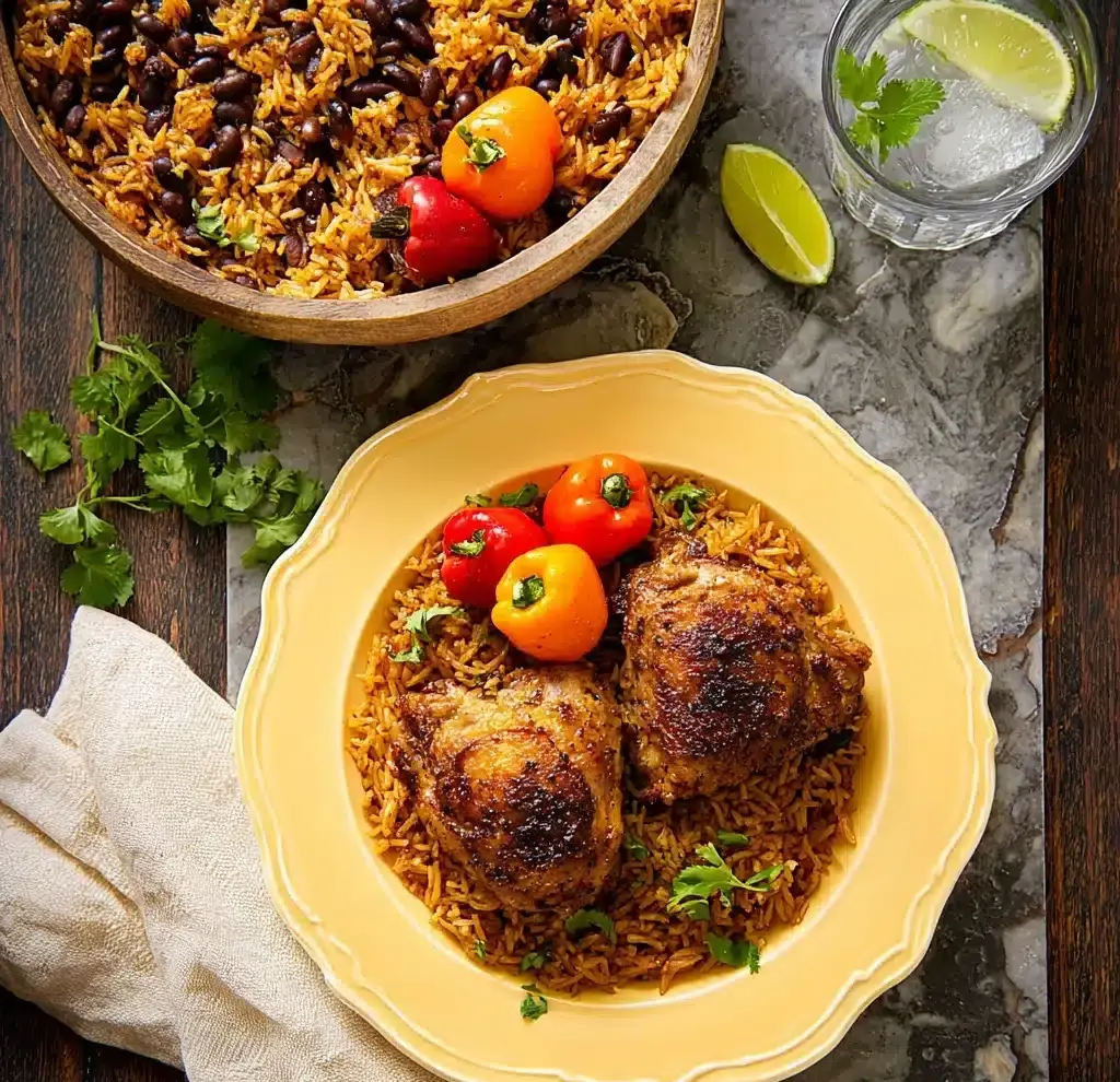 Caribbean Chicken and Spiced Rice Recipe