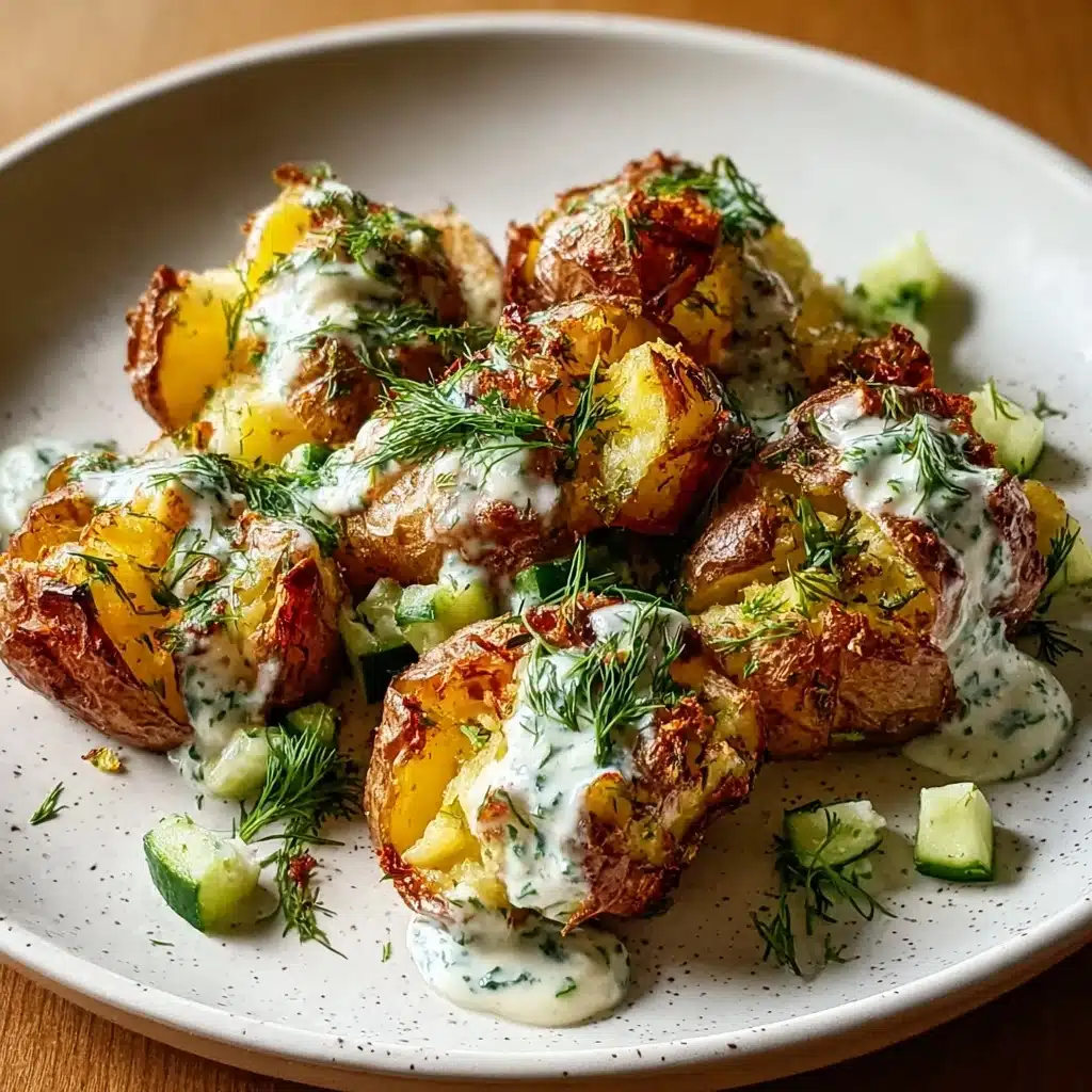 5-Star Crispy Smashed Potato Salad Recipe - Recipe Image