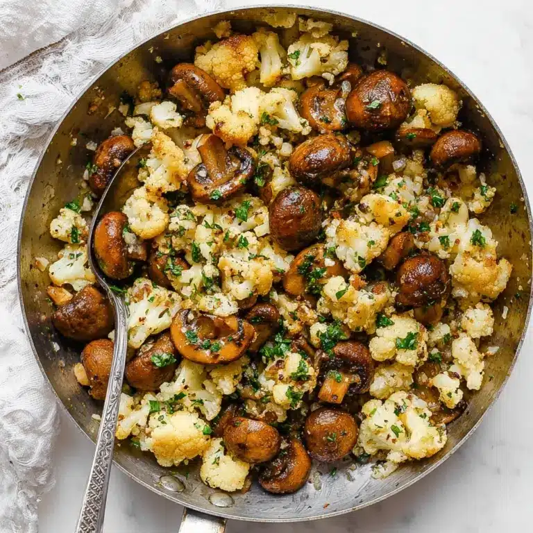 Garlic Cauliflower Mushroom Skillet Recipe