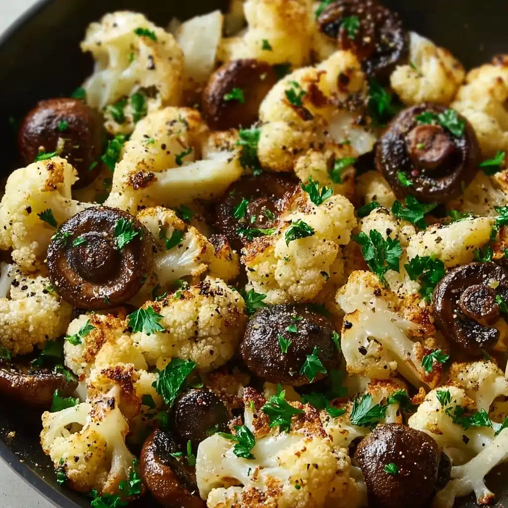 Garlic Cauliflower Mushroom Skillet Recipe - Recipe Image