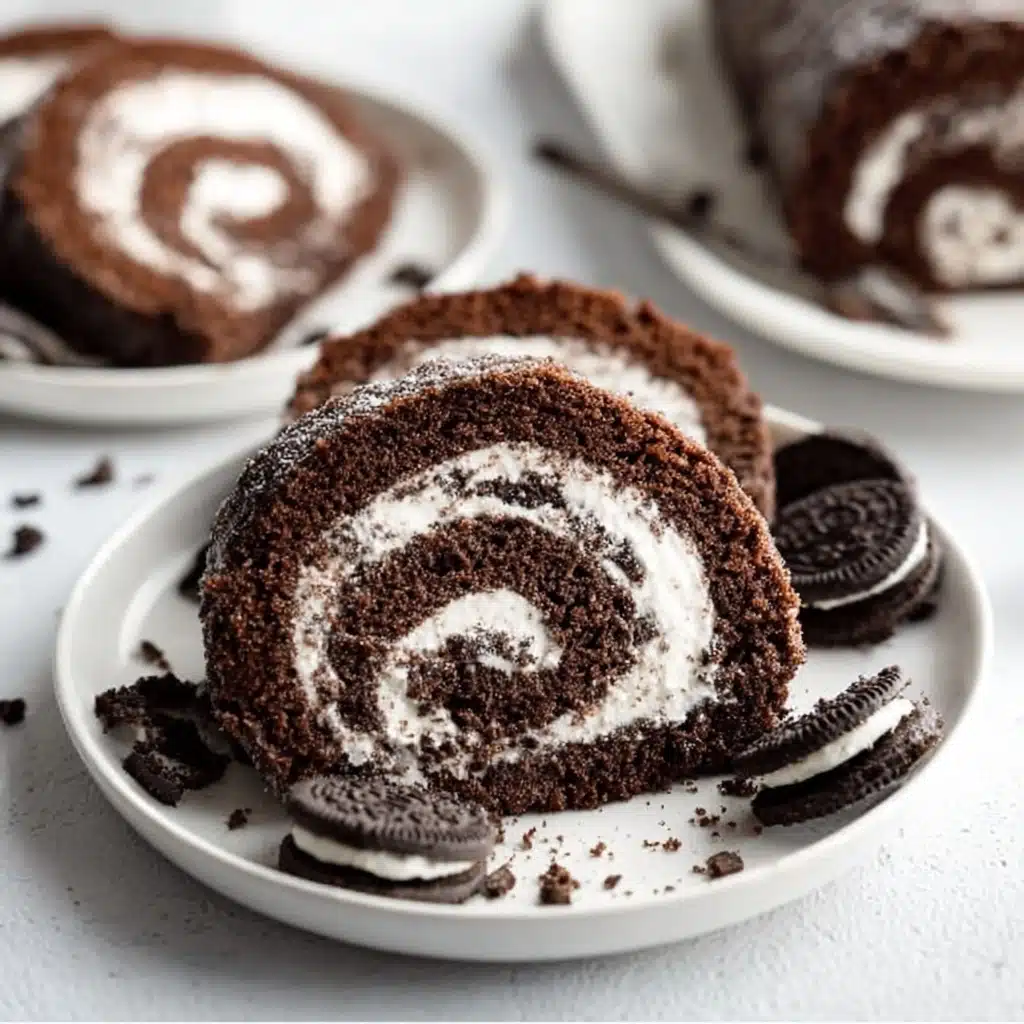 Oreo Cream Chocolate Roll Recipe - Recipe Image