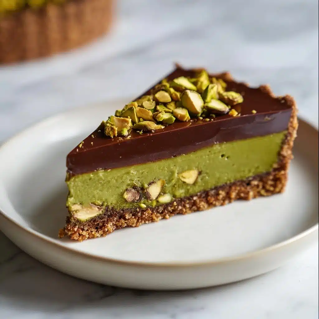 Chocolate Pistachio Ganache Tart Recipe - Recipe Image