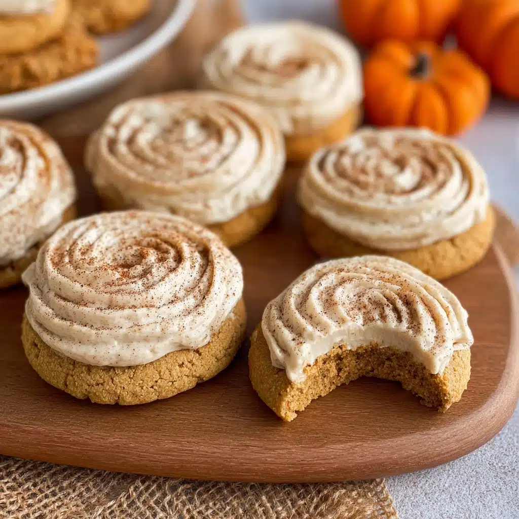 Soft Pumpkin Cookies with Cinnamon Frosting Recipe - Recipe Image