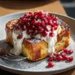 Irresistible Ricotta Pomegranate Baked Toast Recipe
