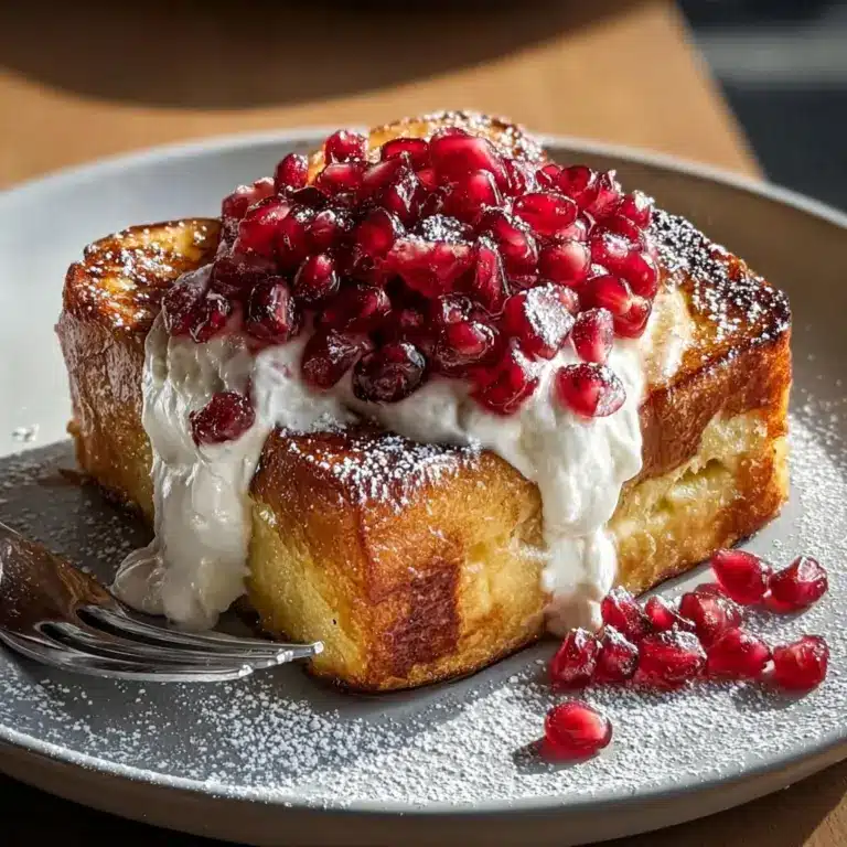 Irresistible Ricotta Pomegranate Baked Toast Recipe