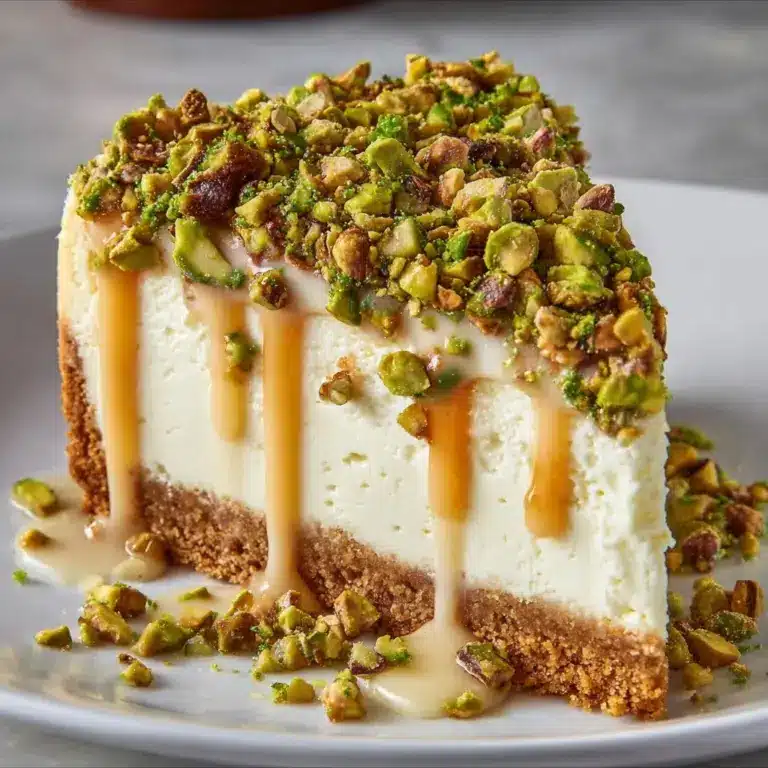 Pistachio Cheesecake With Topping Recipe