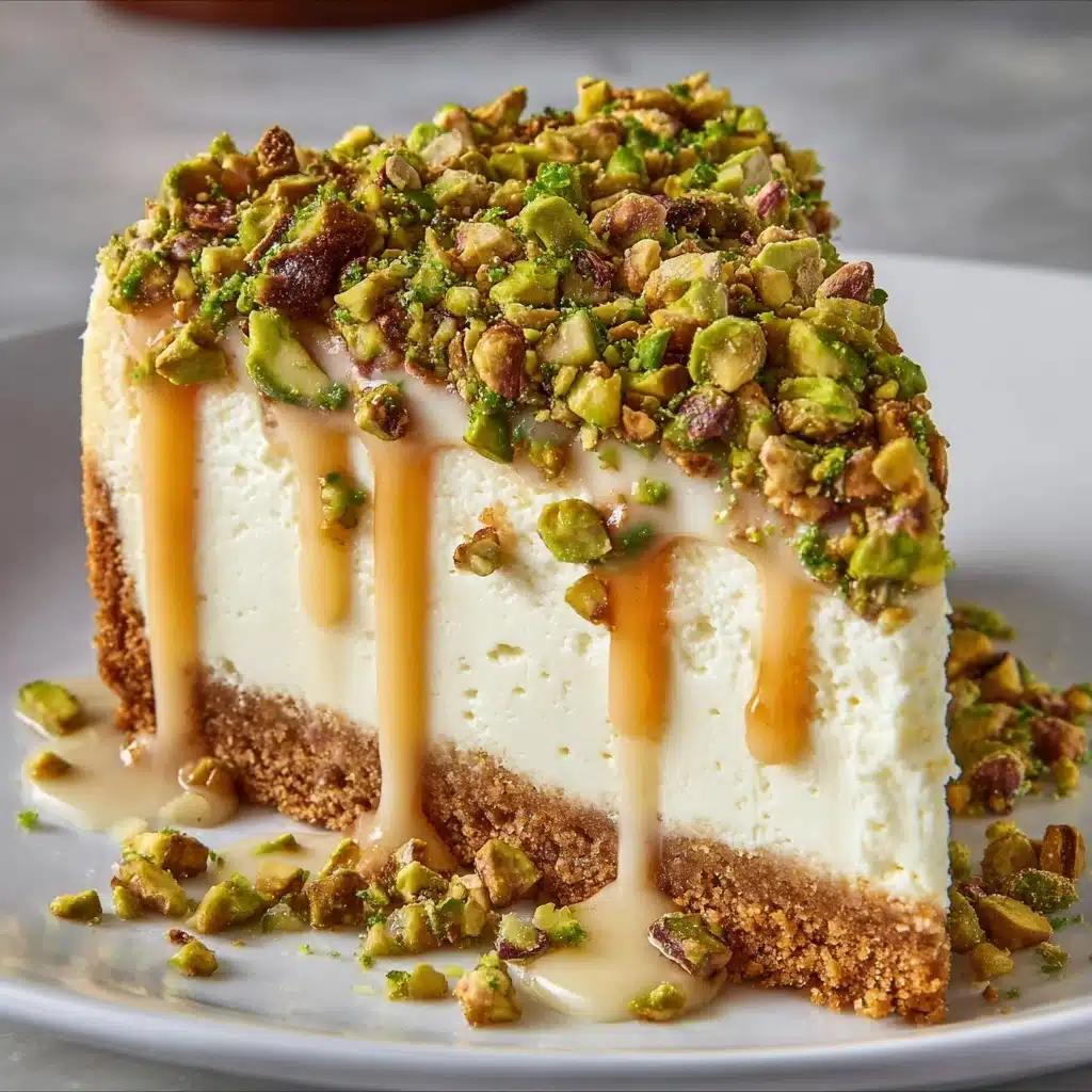 Pistachio Cheesecake With Topping Recipe - Recipe Image