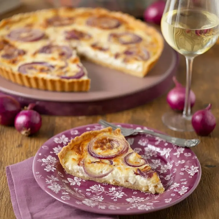 Onion Cottage Cheese Tart Recipe