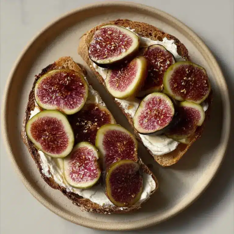 Cottage cheese and fig toast Recipe