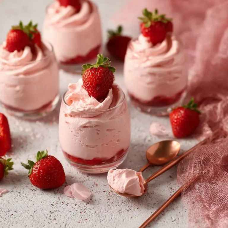 Strawberry Mousse Creamy Delight Recipe