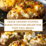 Crack Chicken Stuffed Baked Potatoes Recipe