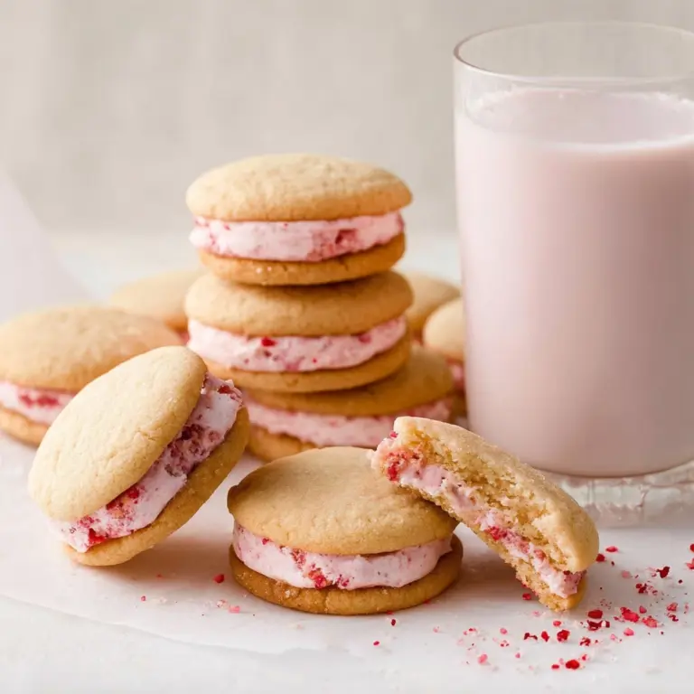 Lemon strawberry cheesecake sandwich cookies Recipe