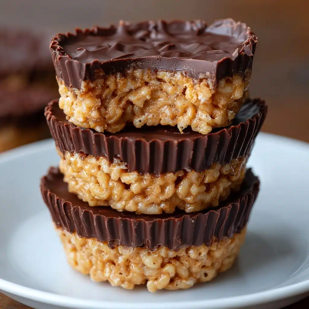 Chocolate Peanut Butter Rice Krispie Cups Recipe - Recipe Image
