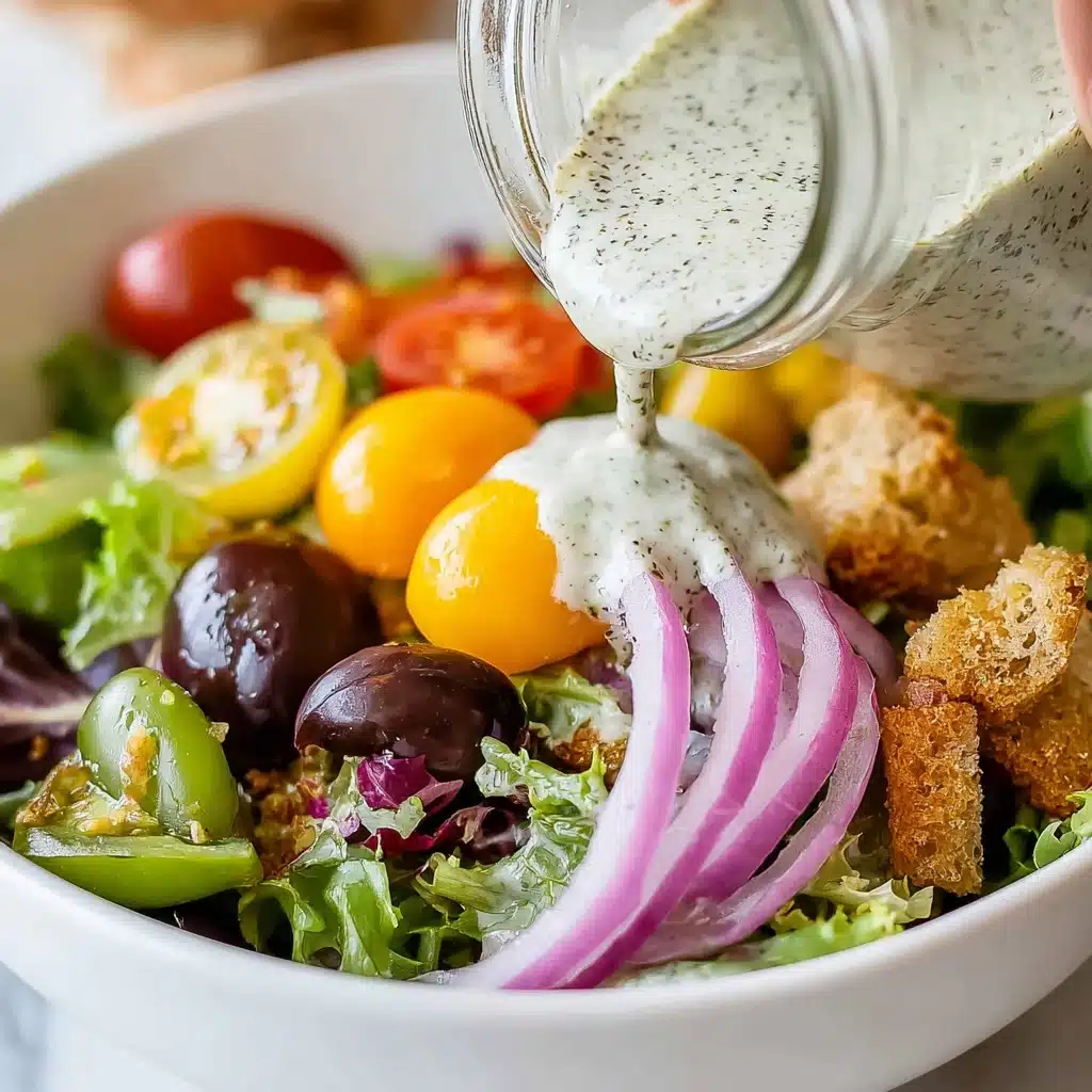 Easy Homemade Creamy Italian Salad Dressing Recipe - Recipe Image