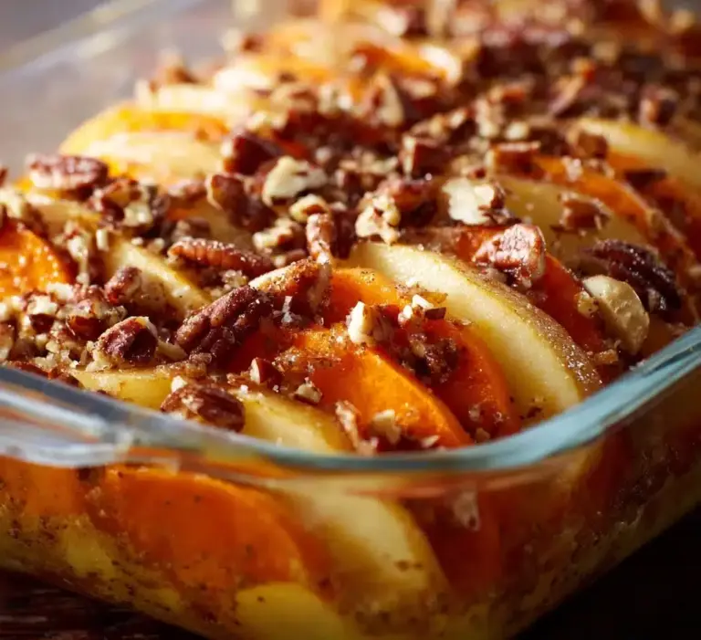 Honey Glazed Sweet Potato & Apple Casserole Recipe