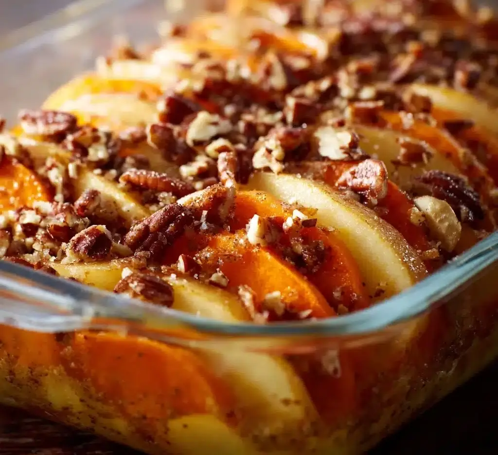 Honey Glazed Sweet Potato & Apple Casserole Recipe