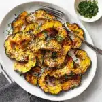 Parmesan Herb Roasted Acorn Squash Recipe