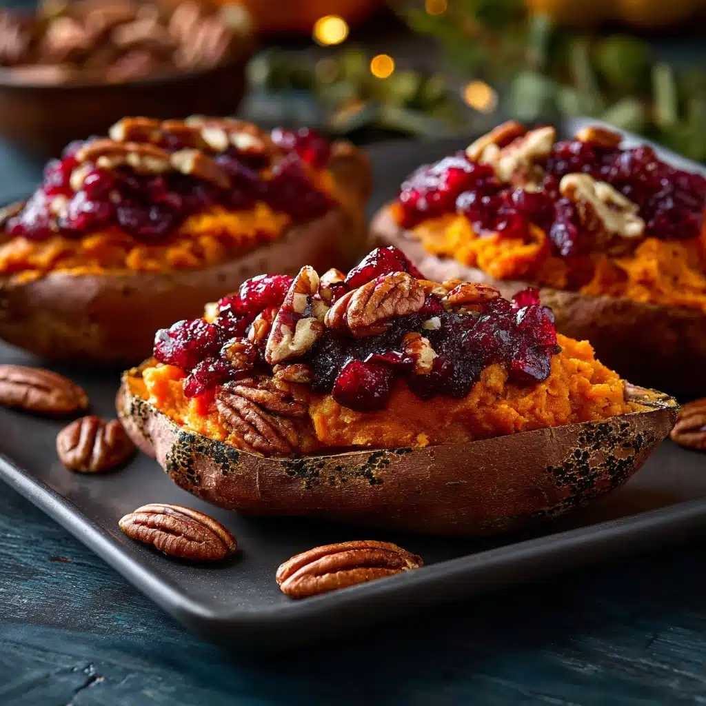 Cranberry Apple Twice-Baked Sweet Potatoes Recipe - Recipe Image