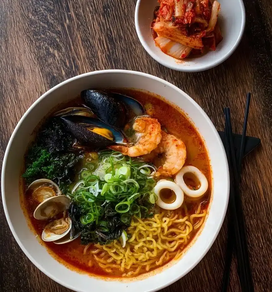 Jjamppong (Korean Seafood Noodle Soup) Recipe