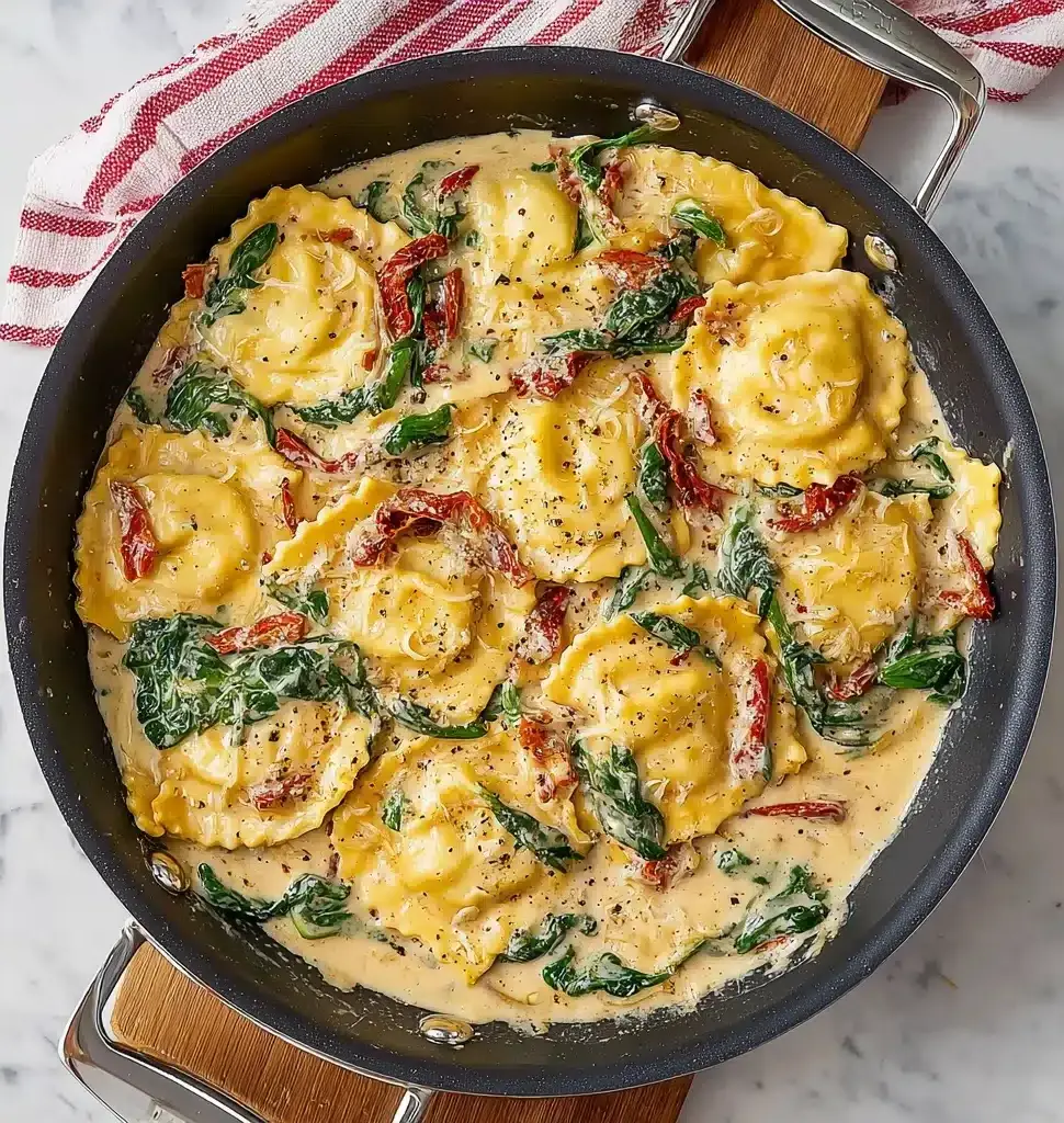 Creamy Tuscan Ravioli Soup Recipe