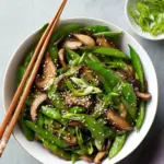 Teriyaki Mushrooms with Snow Peas Recipe