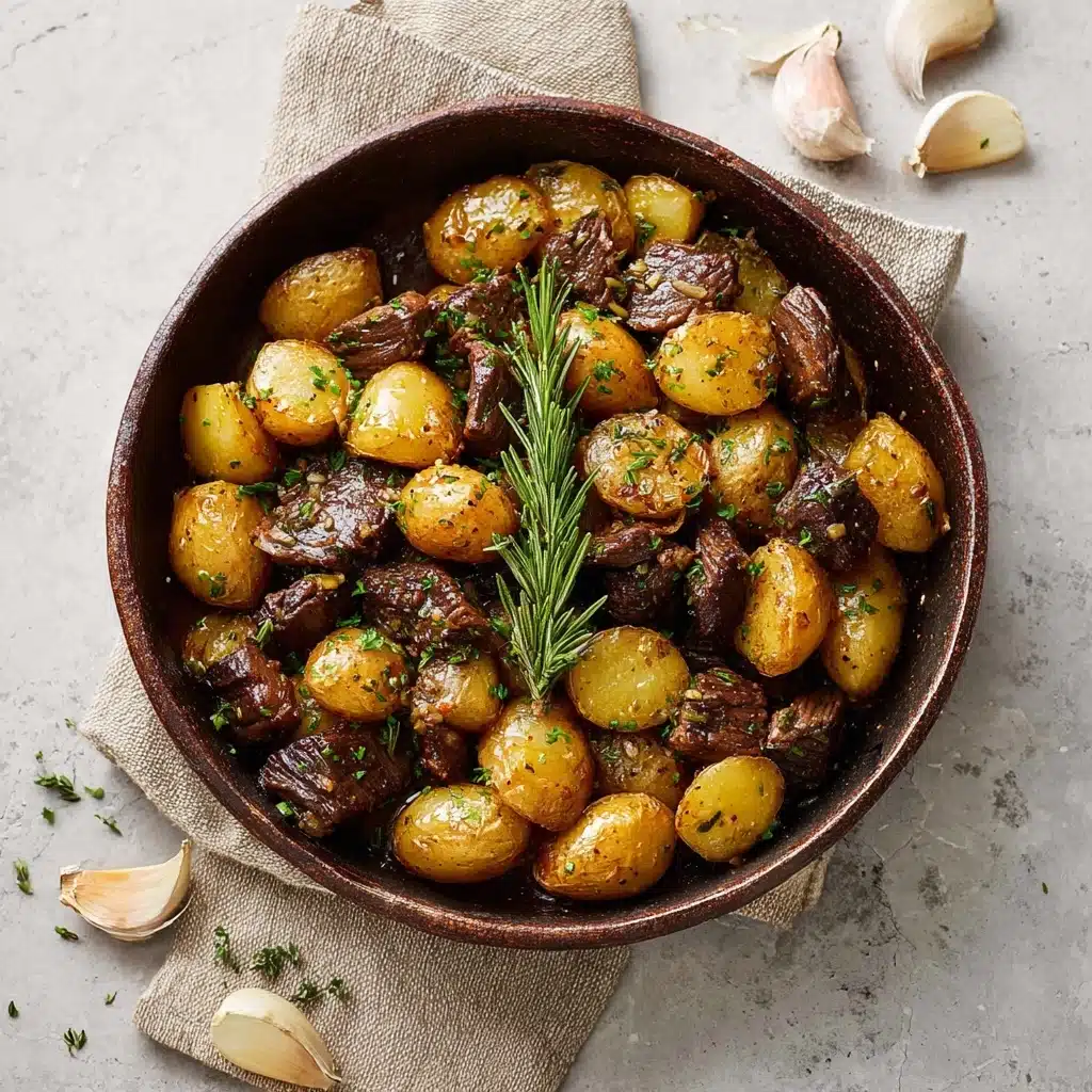 Garlic Butter Steak Bites and Potatoes Recipe - Recipe Image