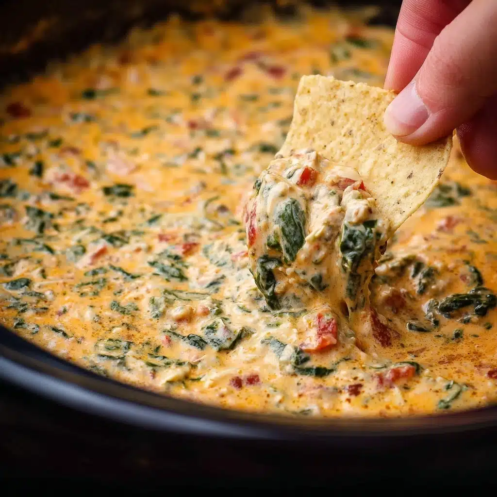 Slow Cooker Queso Spinach Dip Recipe - Recipe Image