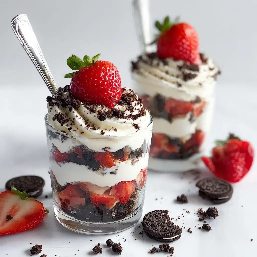 Strawberry Oreo Cheesecake Cup Recipe - Recipe Image