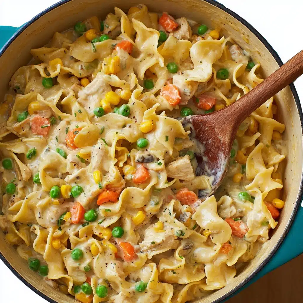 Creamy Chicken Pot Pie Pasta Recipe - Recipe Image