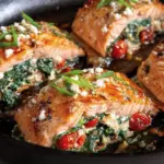 Stuffed Salmon With Spinach & Feta Recipe