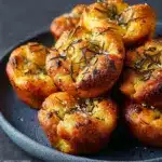 Irresistible Golden Crust Garlic Rosemary Focaccia Muffins Recipe