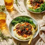 Tender Short Rib Ragu Over Silky Parmesan Mashed Potatoes Recipe