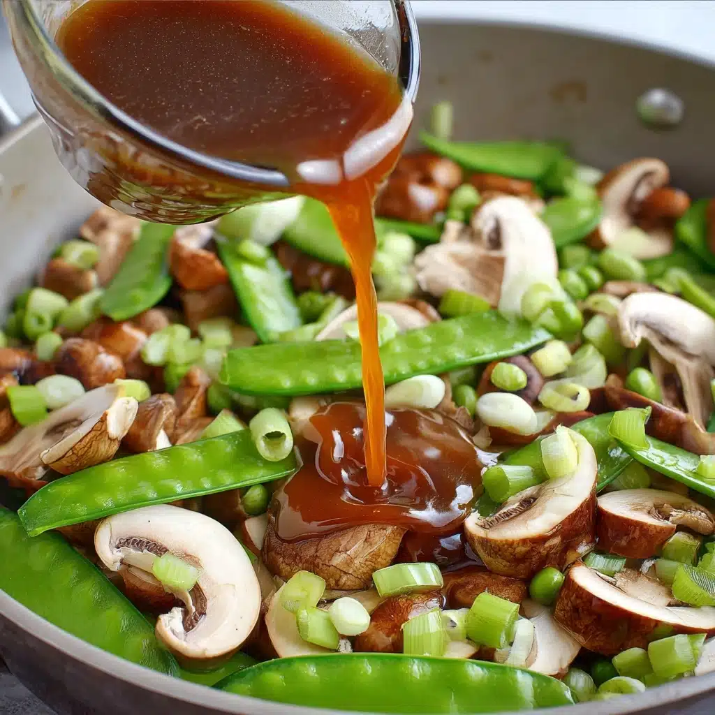 Teriyaki Mushrooms with Snow Peas Recipe - Recipe Image