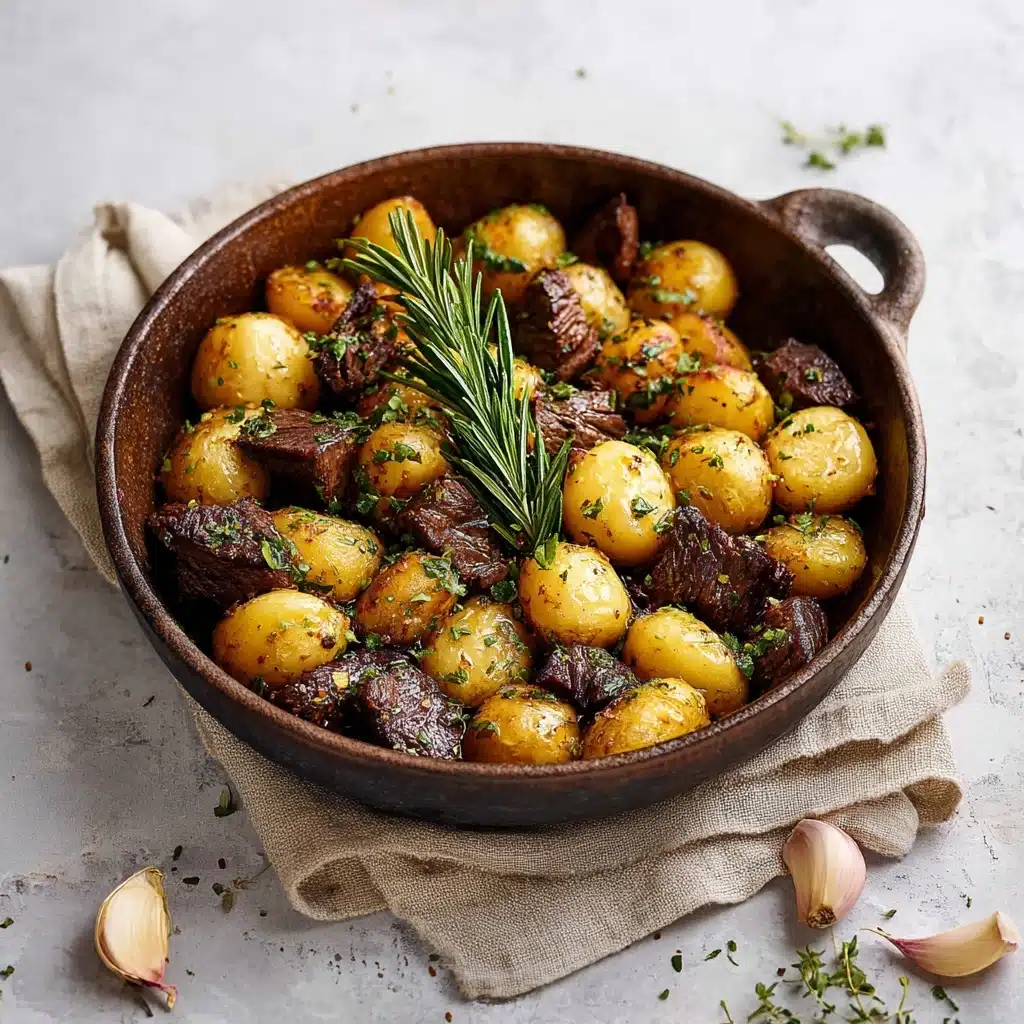 Garlic Butter Steak Bites and Potatoes Recipe - Recipe Image