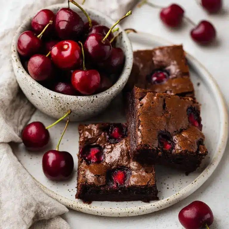 Roasted Chocolate Cherry Brownies Recipe