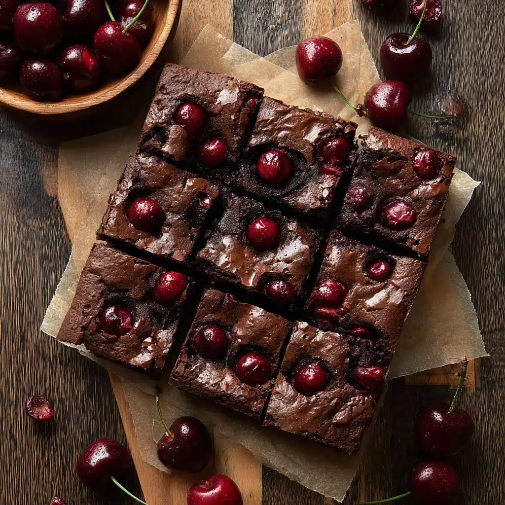 Roasted Chocolate Cherry Brownies Recipe - Recipe Image