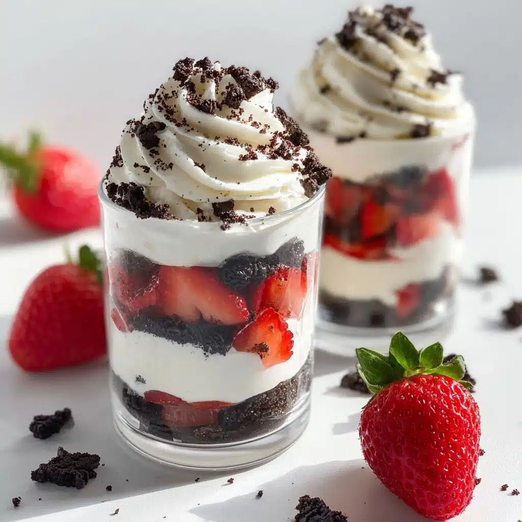 Strawberry Oreo Cheesecake Cup Recipe - Recipe Image
