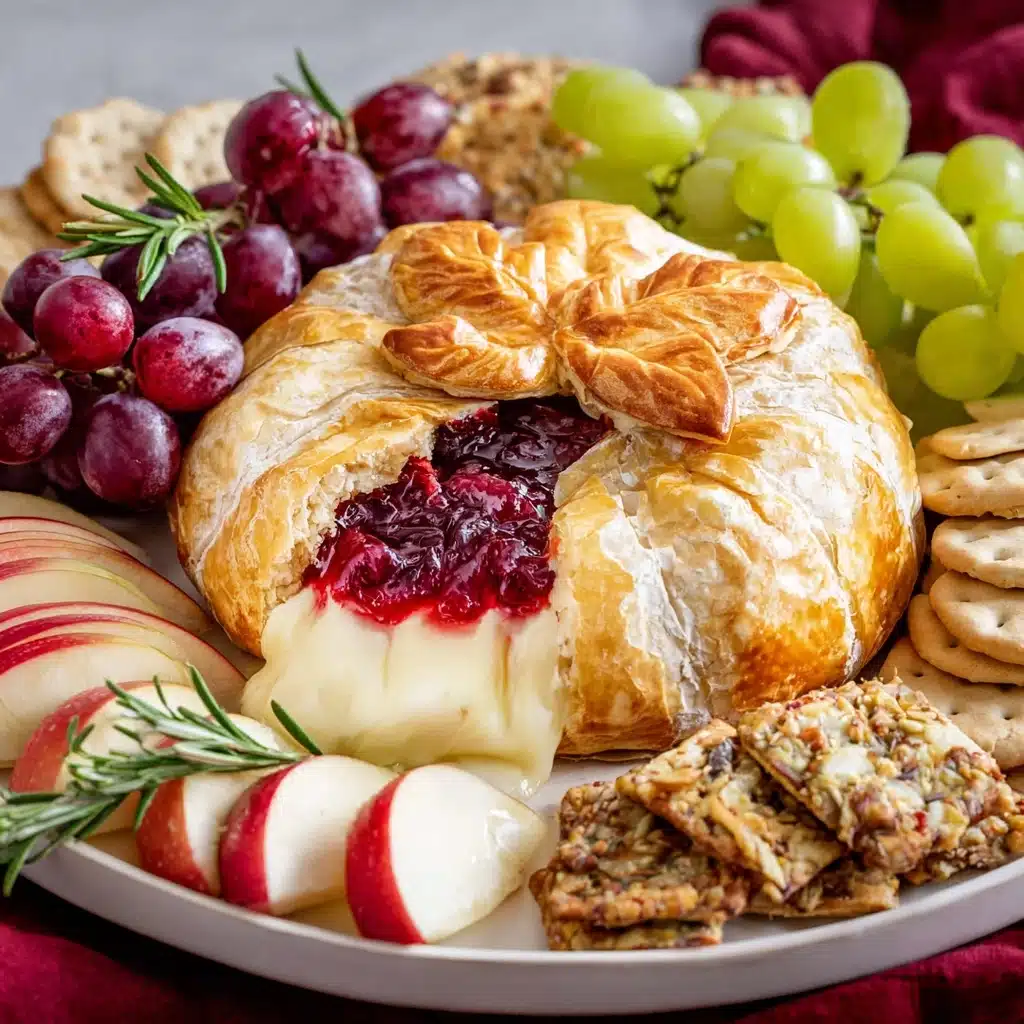 Puff Pastry Wrapped Cranberry Brie Recipe - Recipe Image