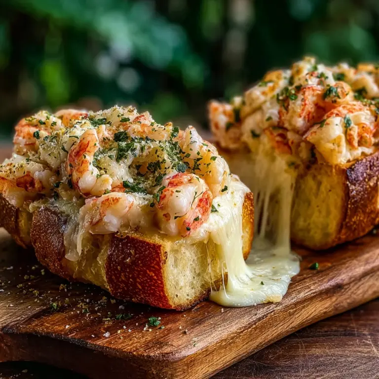 Crabby Shrimp-Stuffed Garlic Bread Bombs Recipe