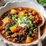 Ground Turkey Butternut Squash Chili (One-Pot!) Recipe