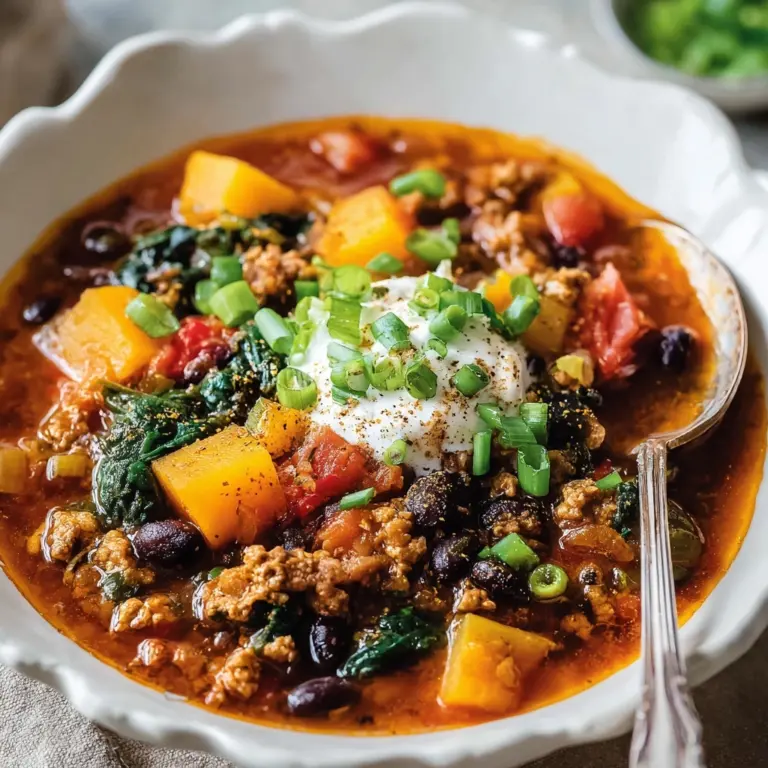 Ground Turkey Butternut Squash Chili (One-Pot!) Recipe
