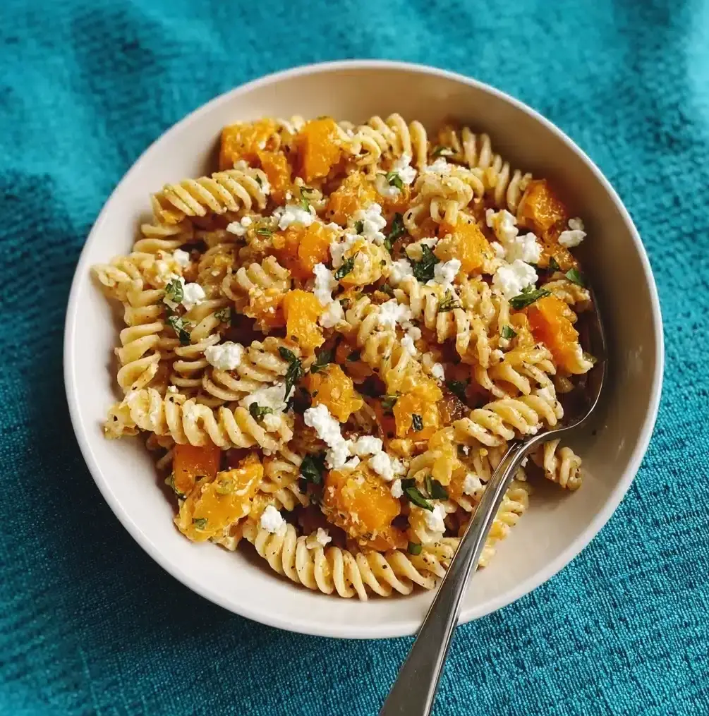 Baked Feta and Butternut Squash Pasta with Sage and Garlic Recipe