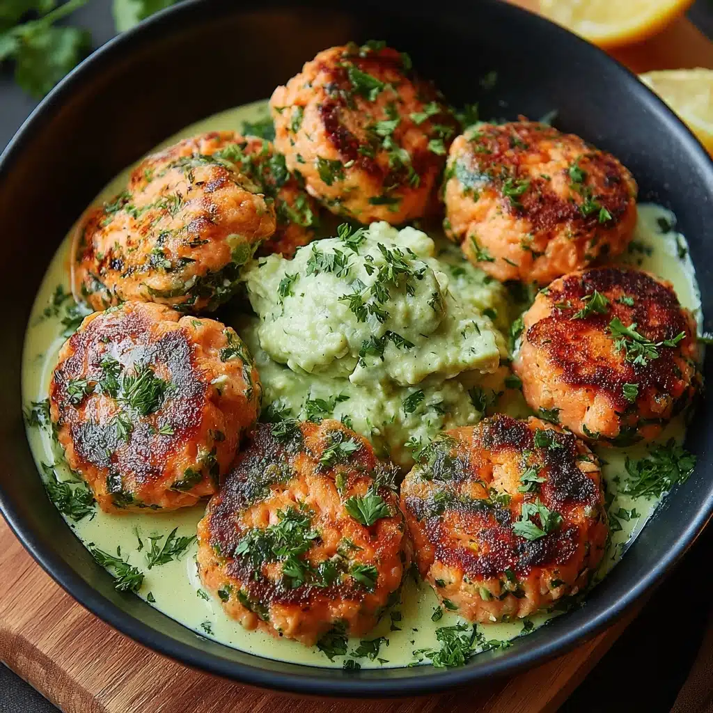 Salmon Balls with Creamy Avocado Sauce Recipe - Recipe Image