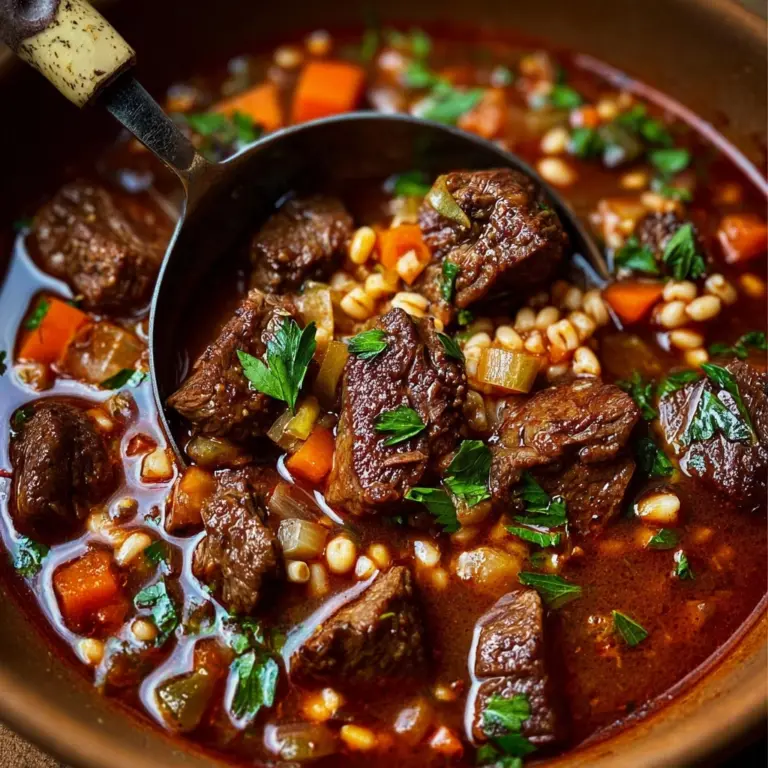 Beef & Barley Soup Recipe