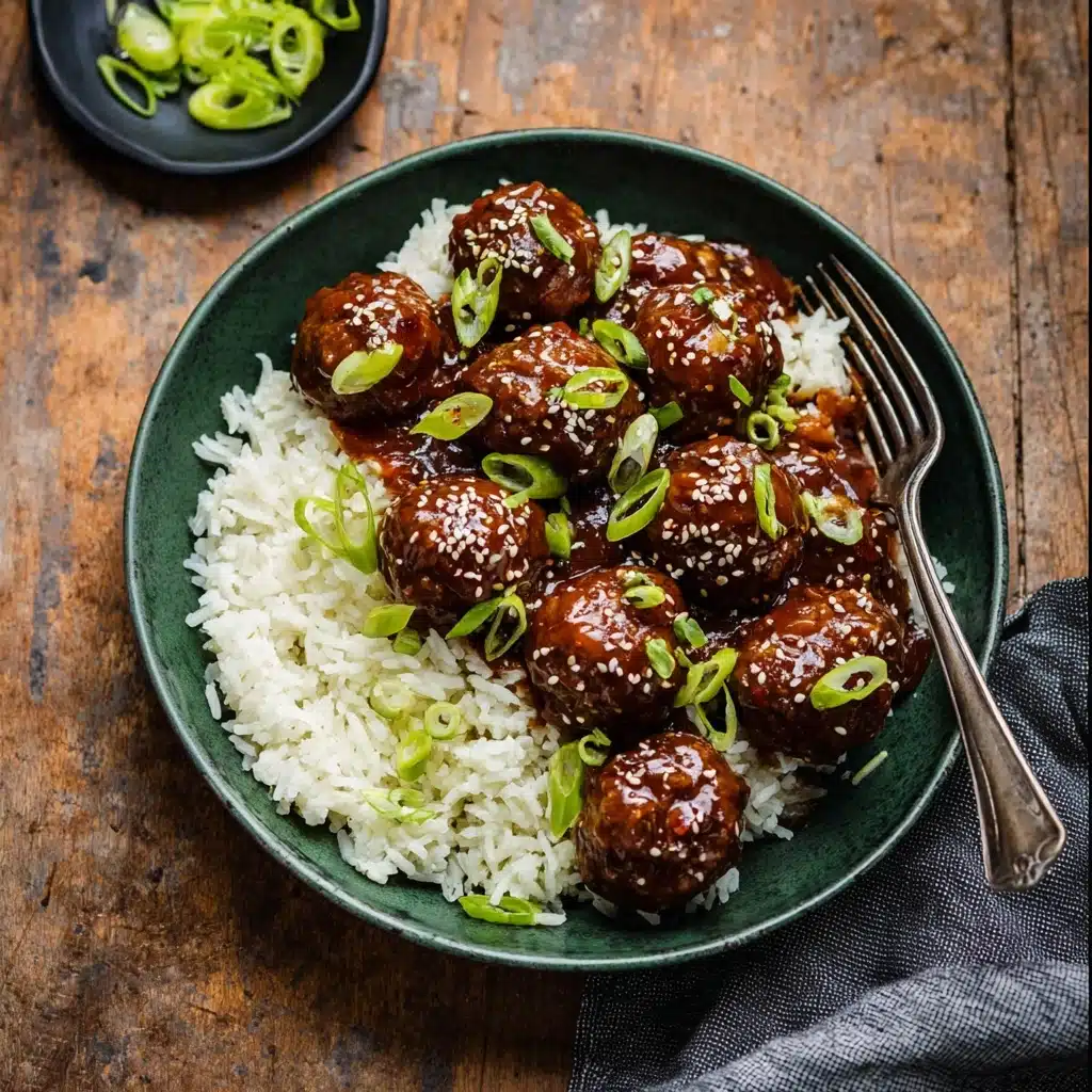 Honey Garlic Meatball Rice Bake Recipe - Recipe Image